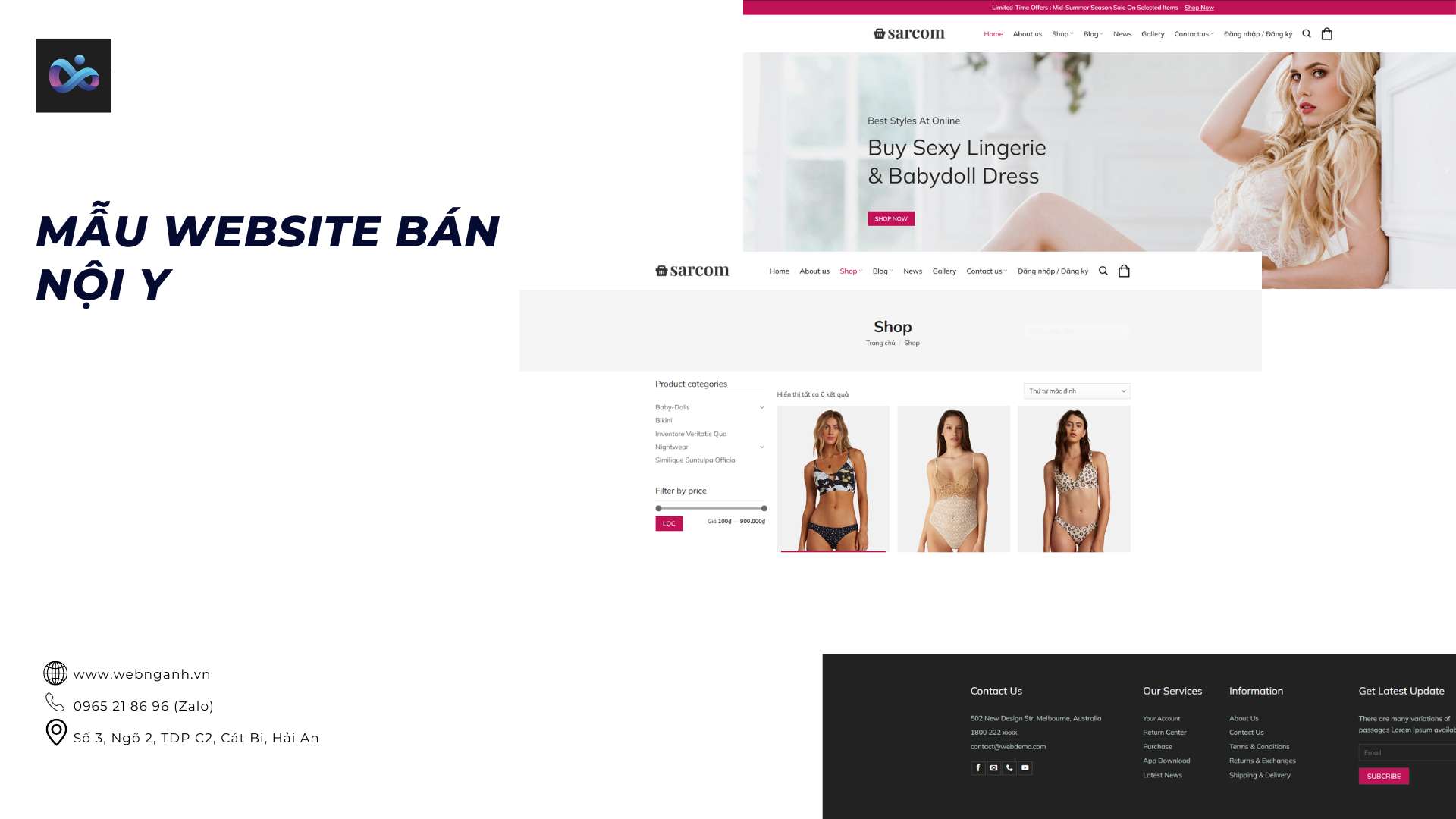 Lingerie Sales Website Template