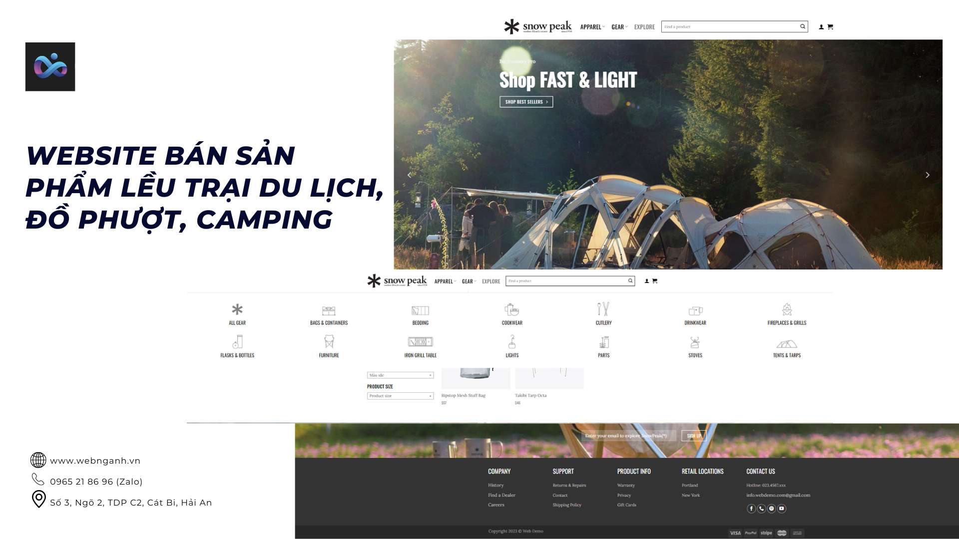 Camping & Outdoor Gear Sales Website Template