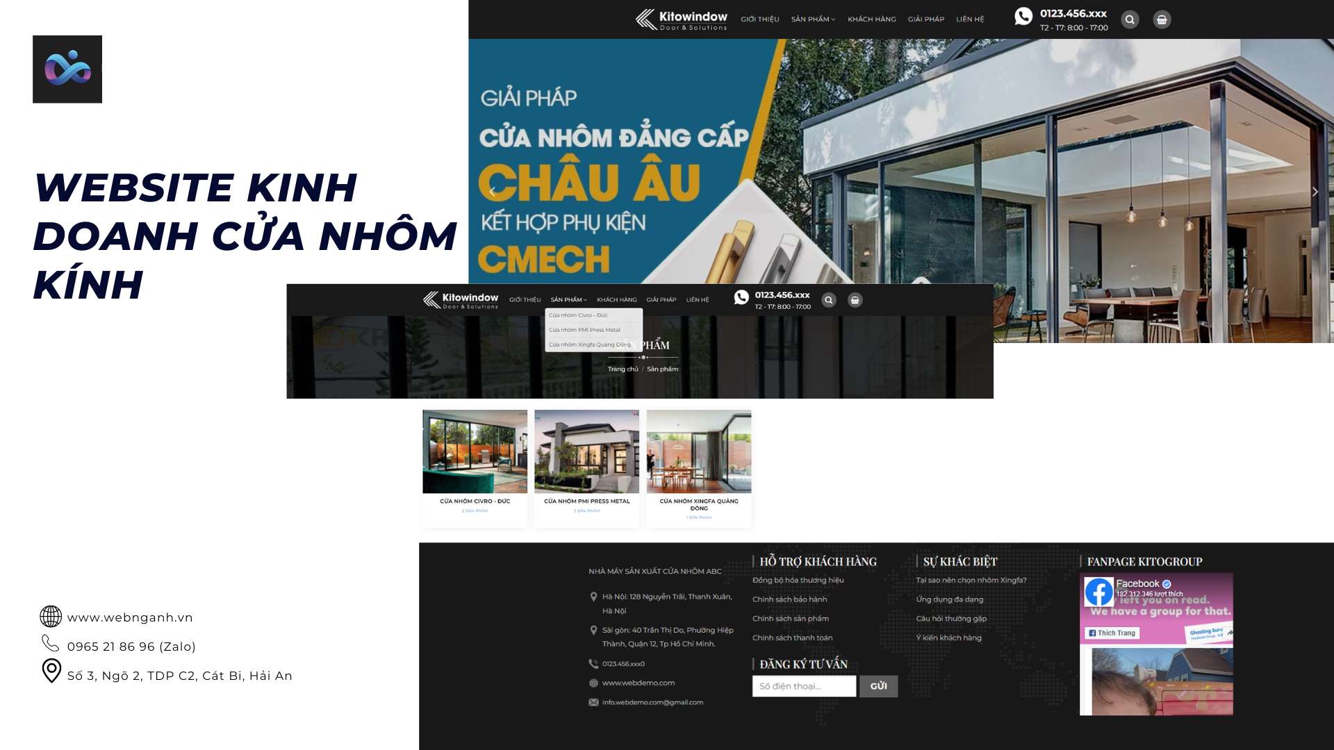 Aluminum Glass Door Business Website Template