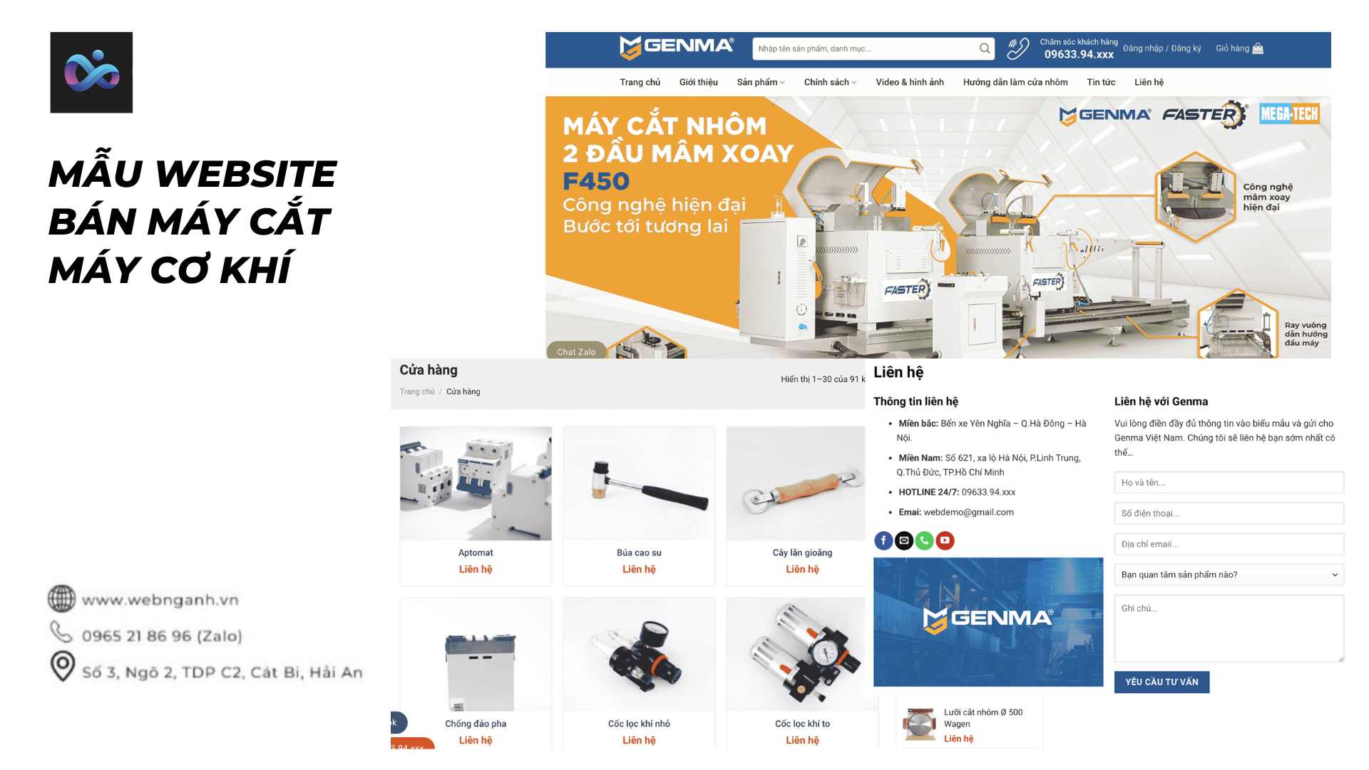 Machinery & Cutting Equipment Sales Website Template