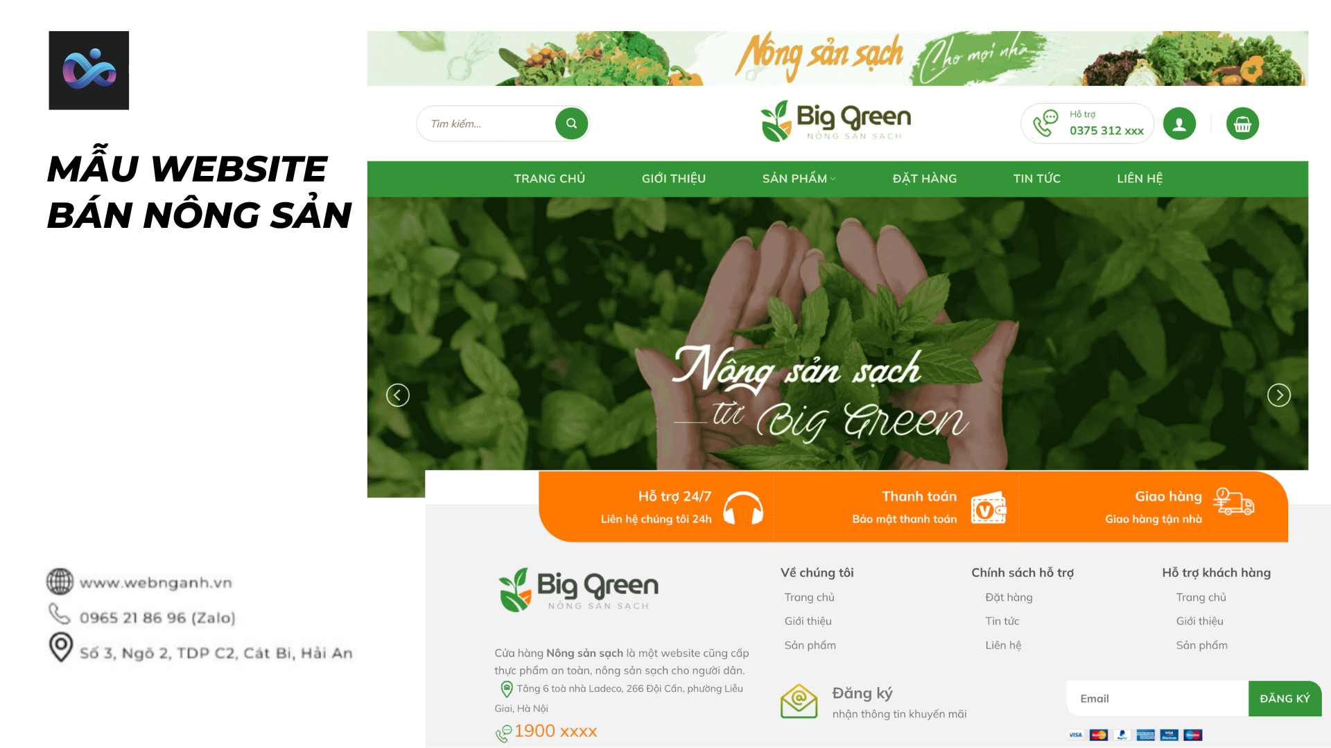 Agricultural Products Sales Website Template