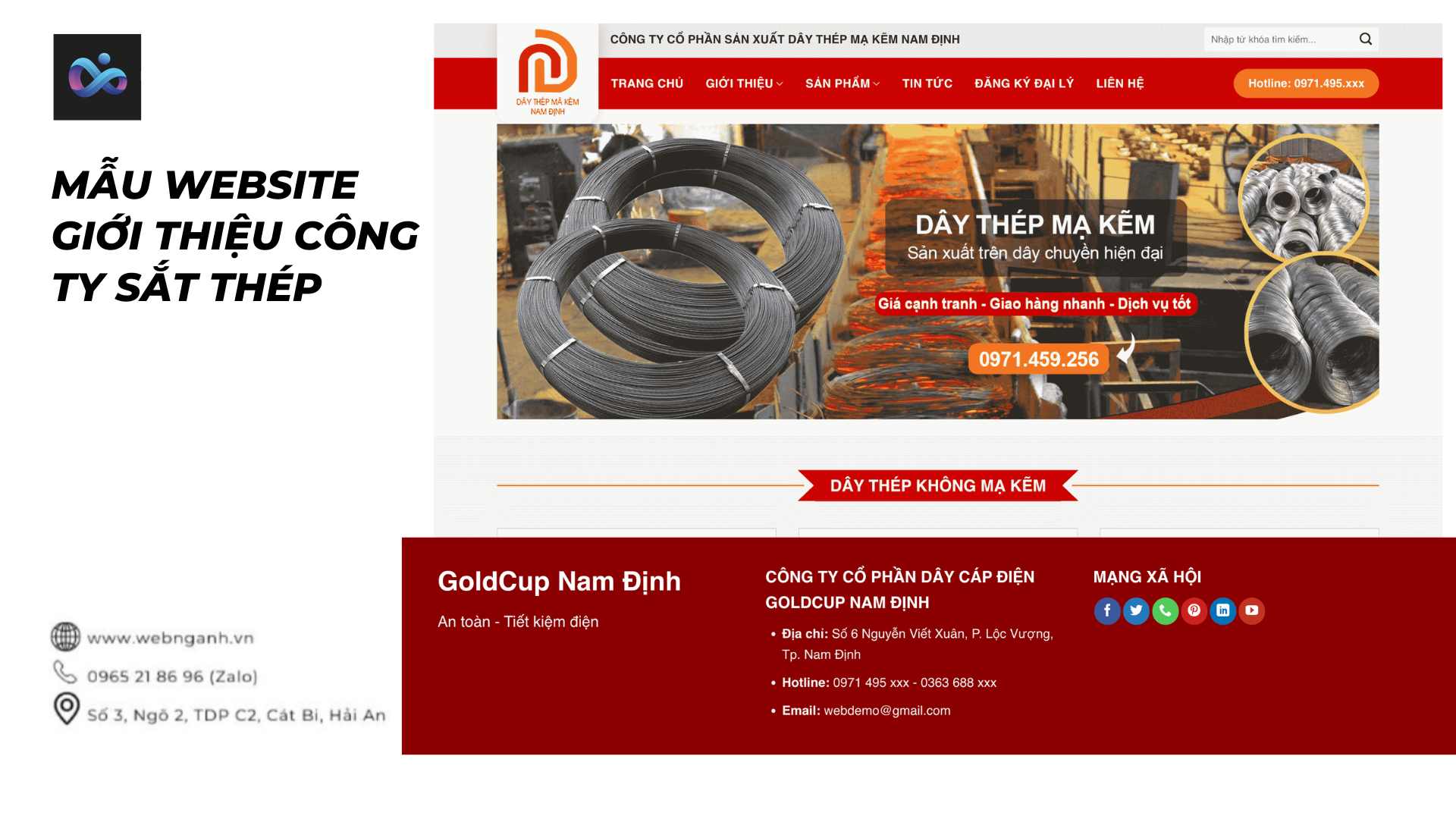 Steel Company Introduction Website Template