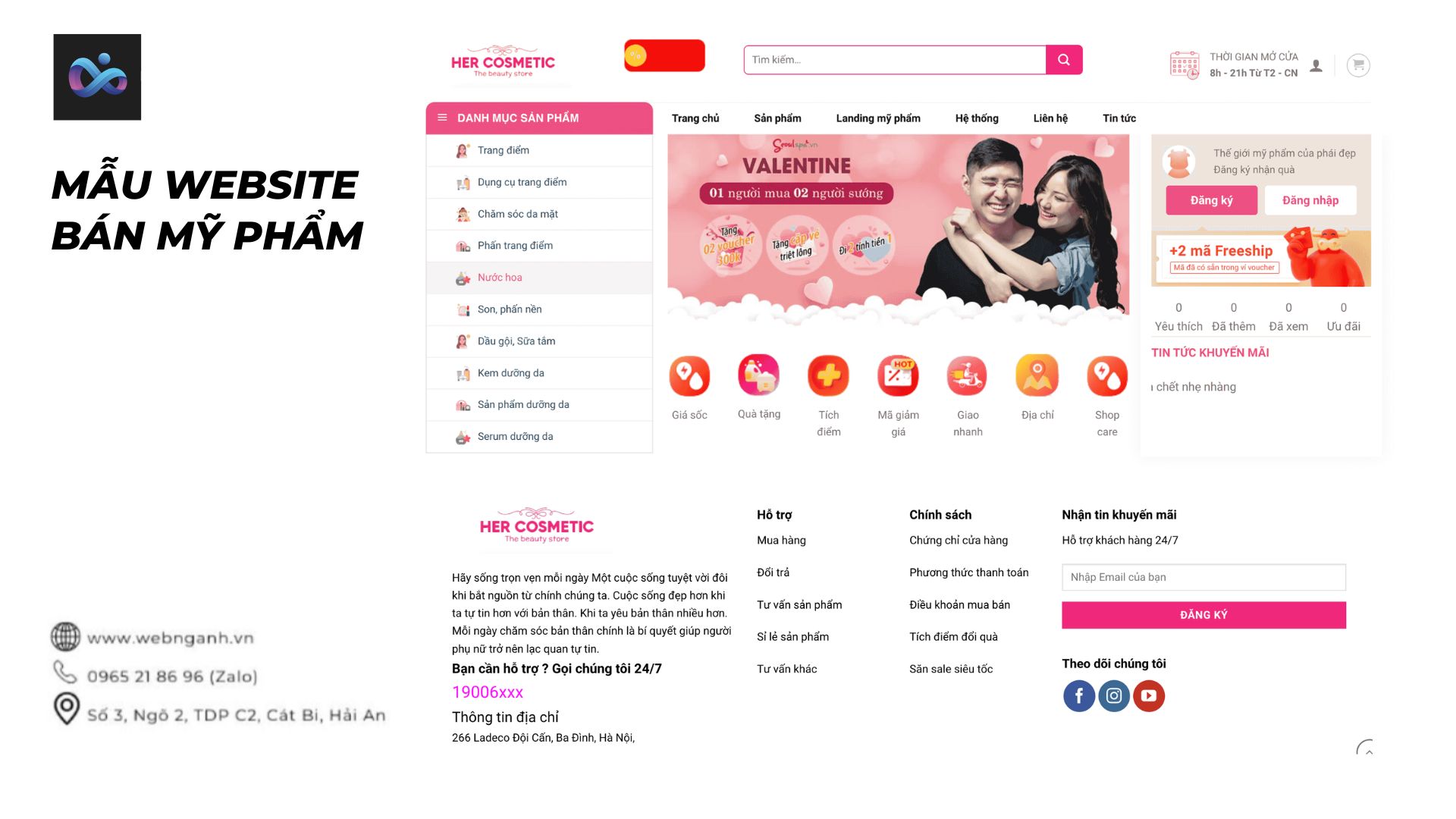 Cosmetics Sales Website Template 01