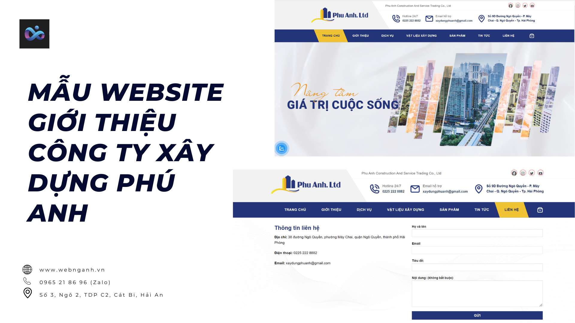 Phu Anh Construction Company Profile Website Template