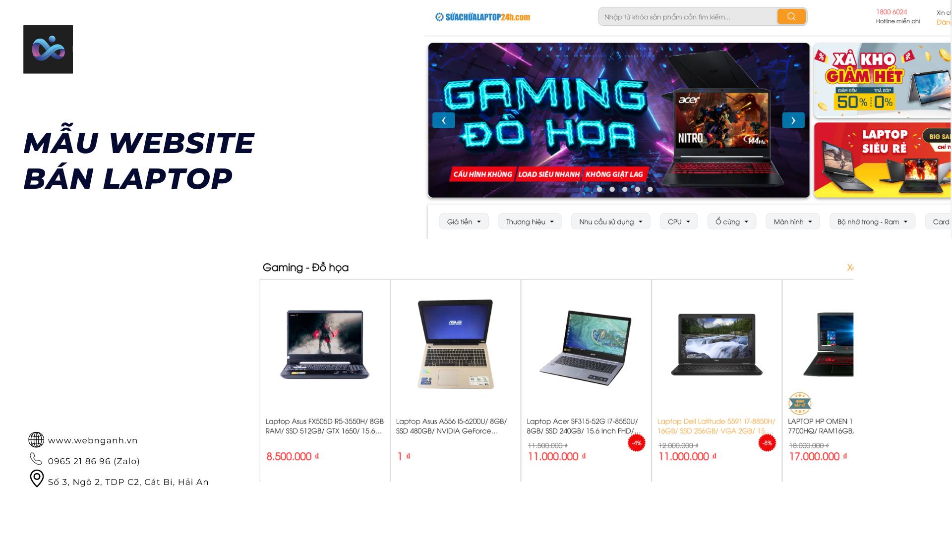 Laptop Sales Website Template