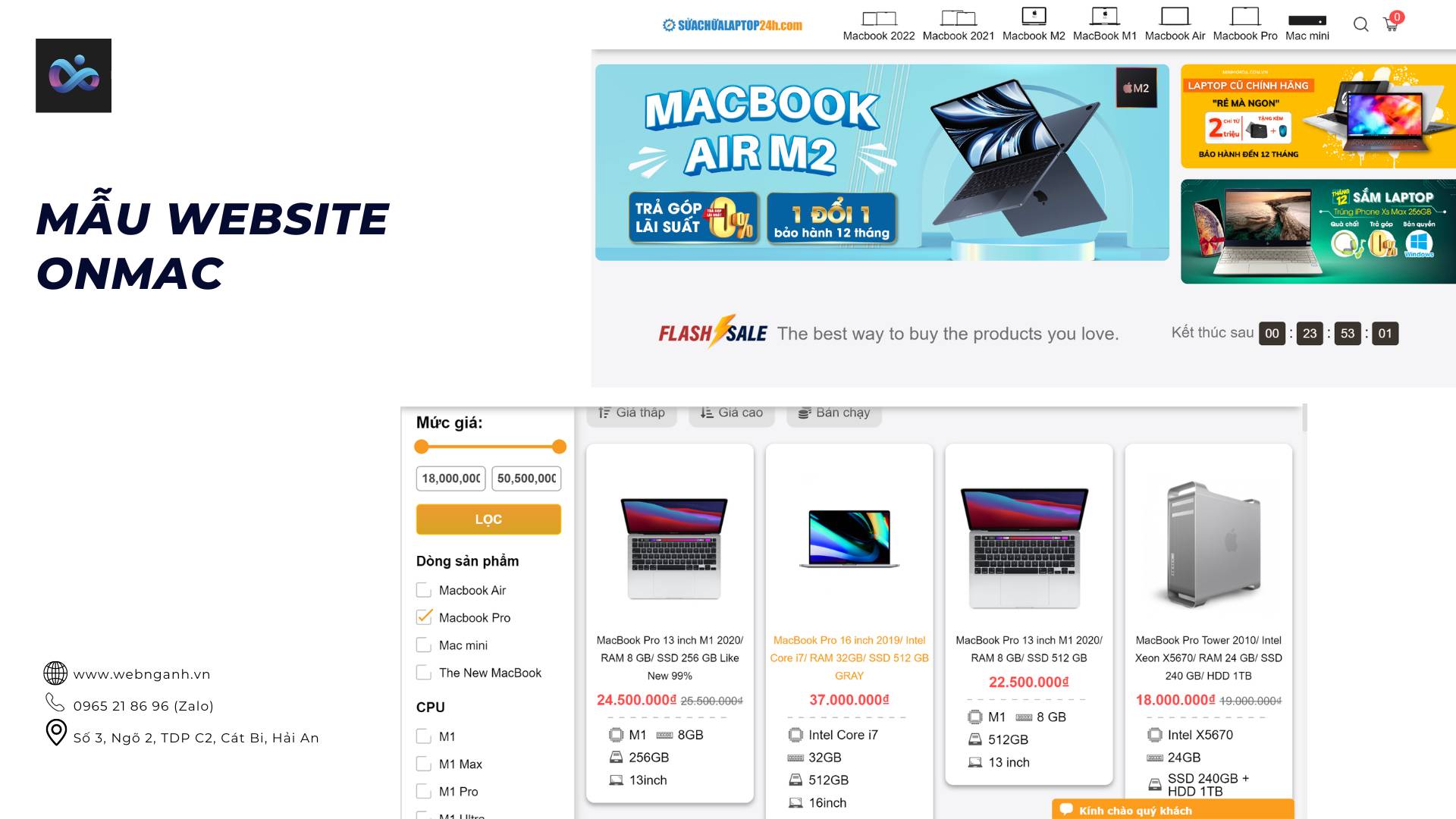 Onmac Tech Product Sales Website Template