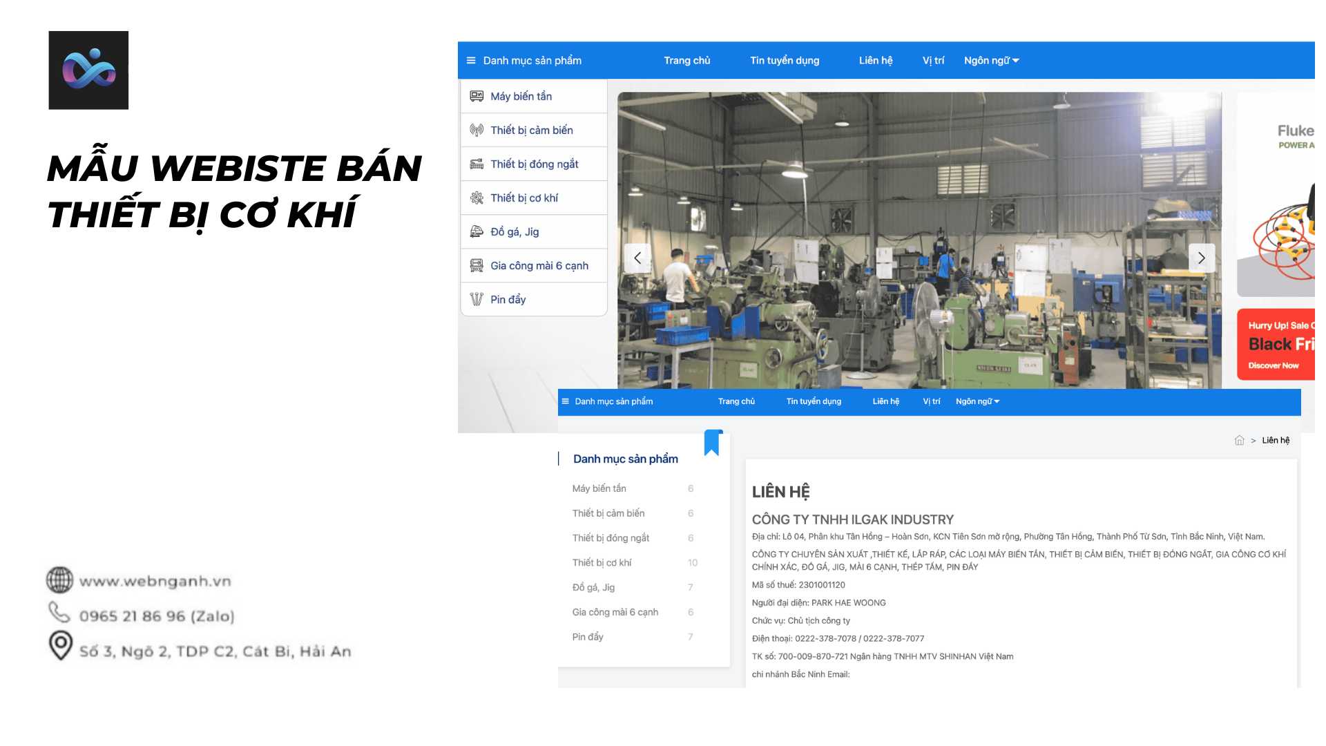 Mechanical Equipment Sales Website Template