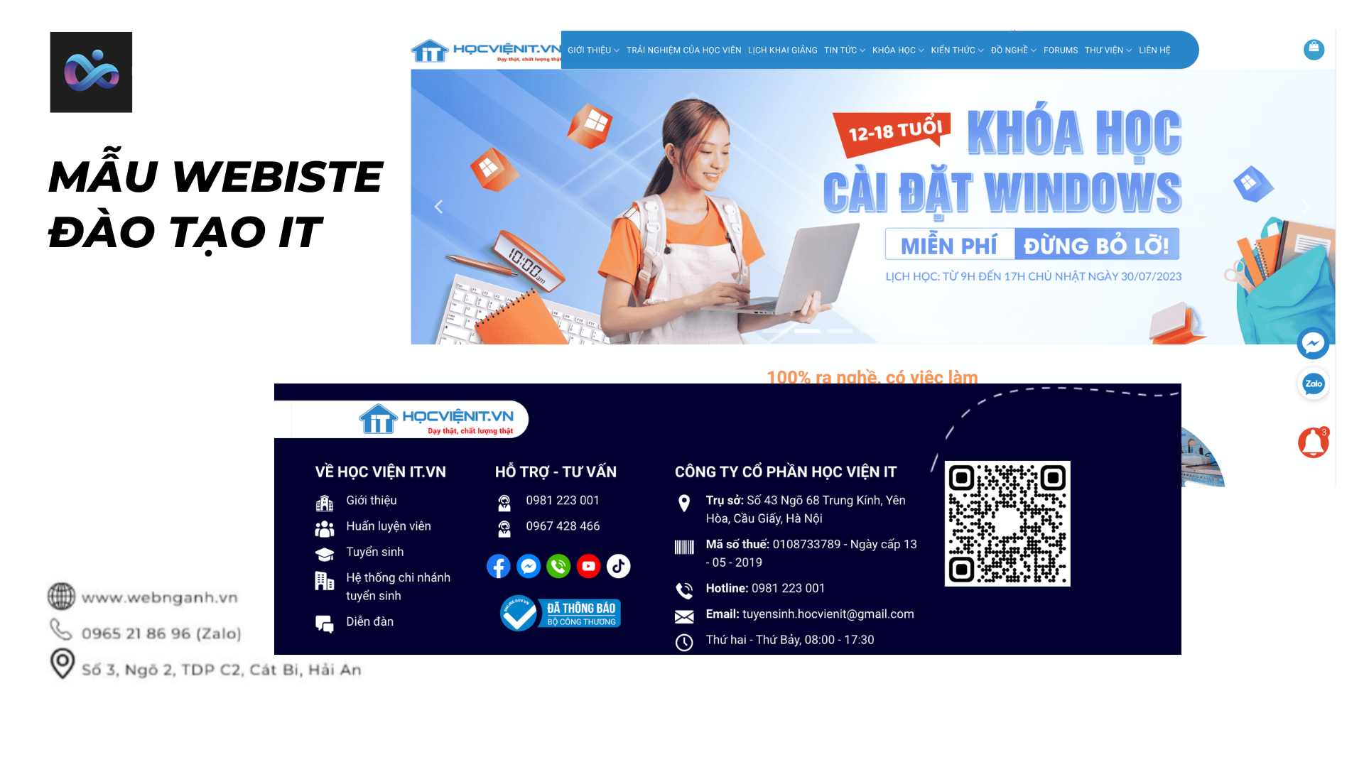 IT Training Website Template