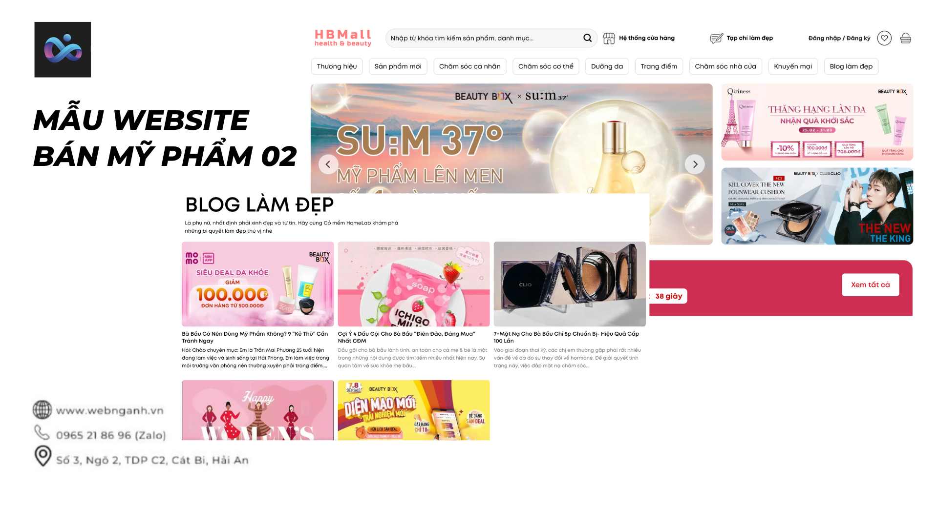 Cosmetics Website Template 02