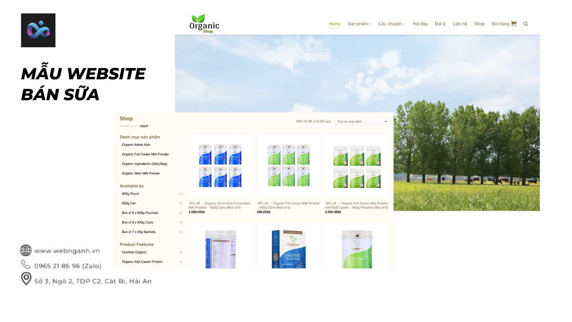 Milk Store Website Template