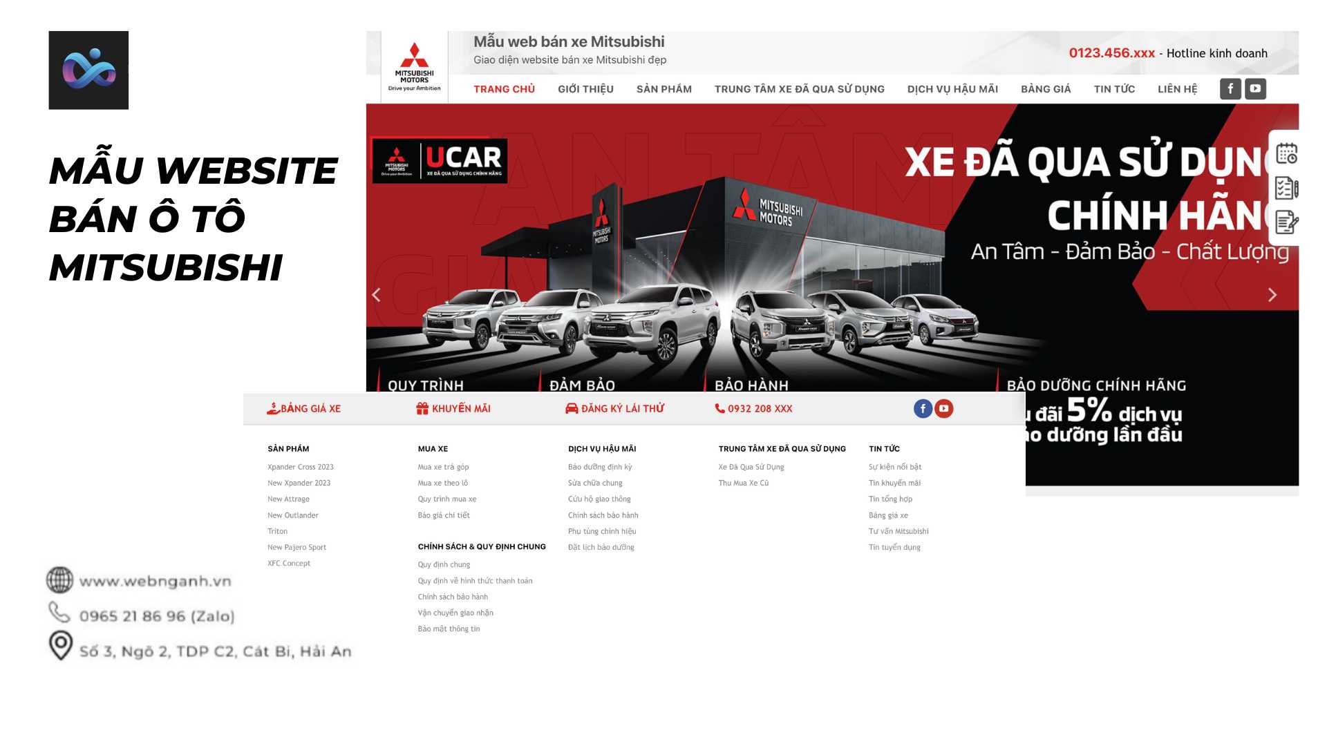 Mitsubishi Car Sales Website Template