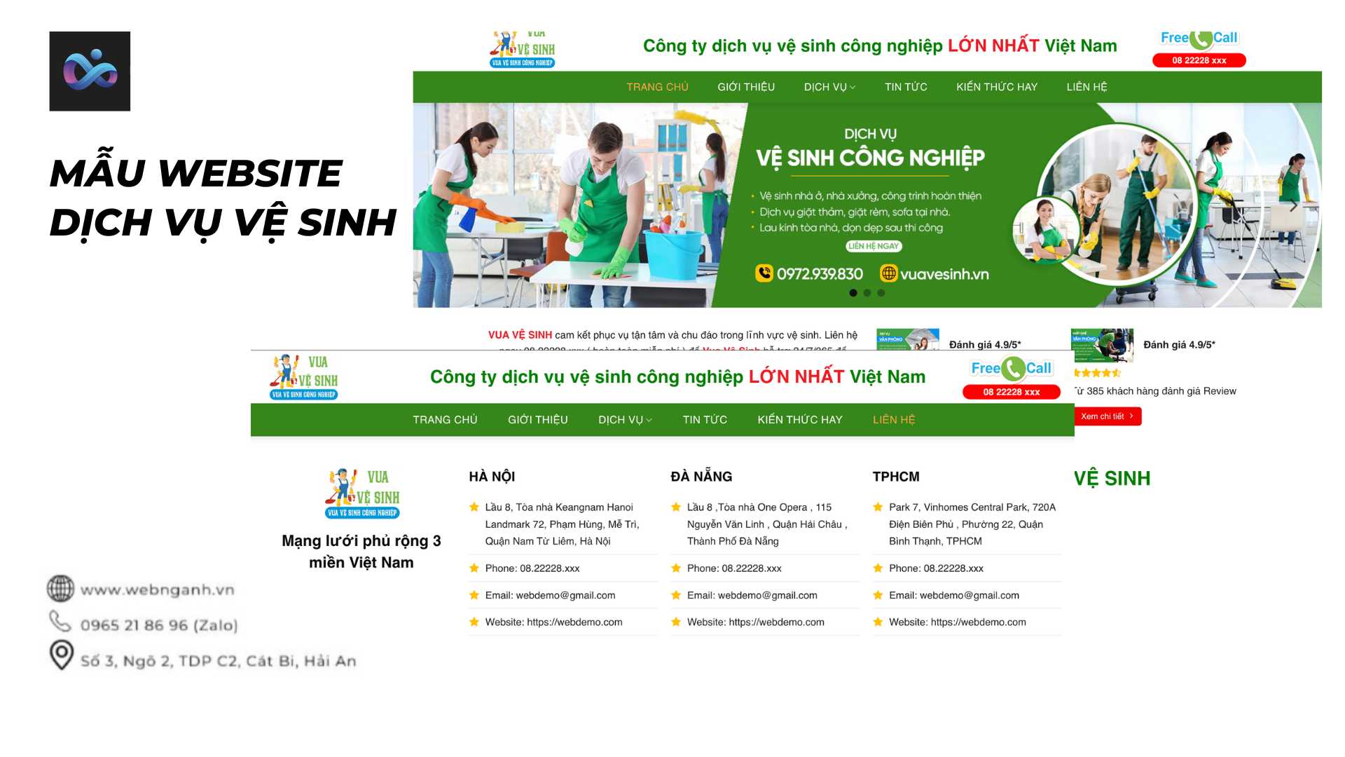 Cleaning service website template