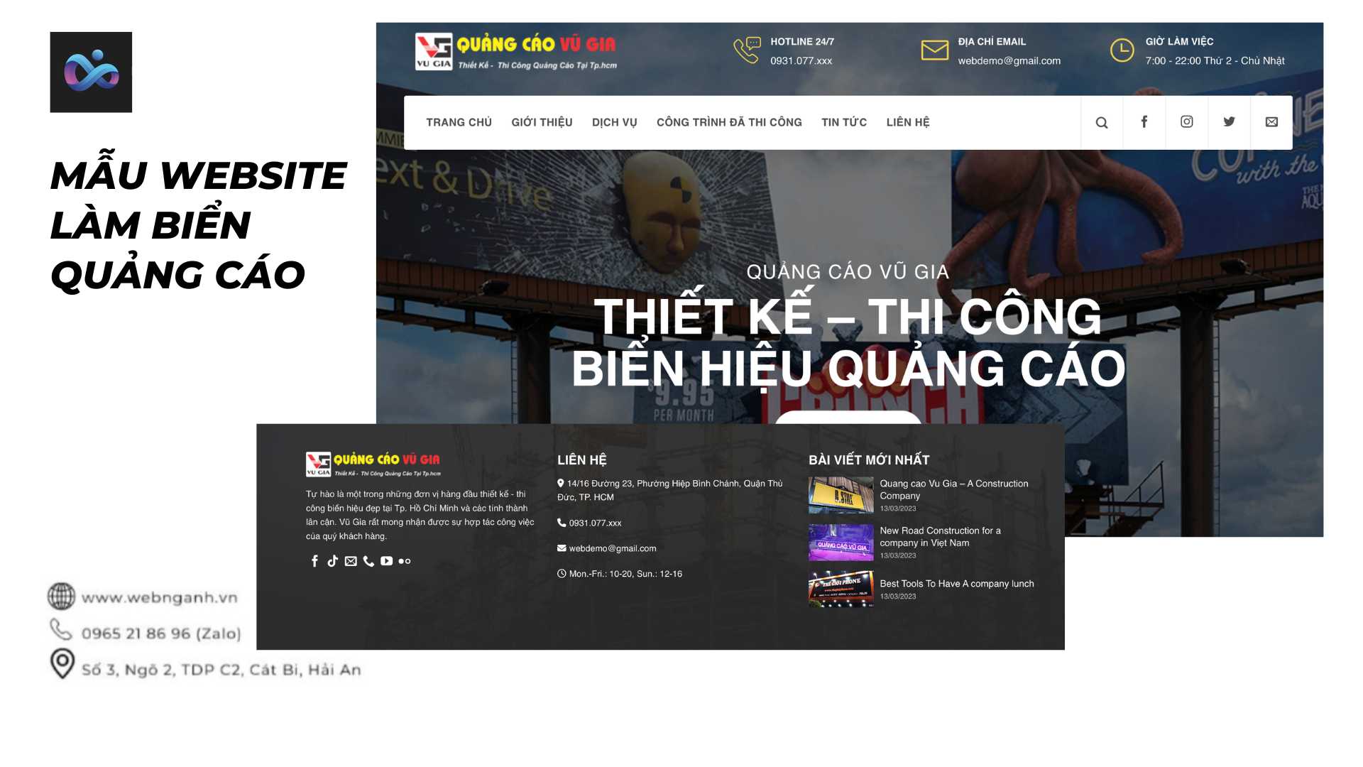 Advertising Signage Website Template