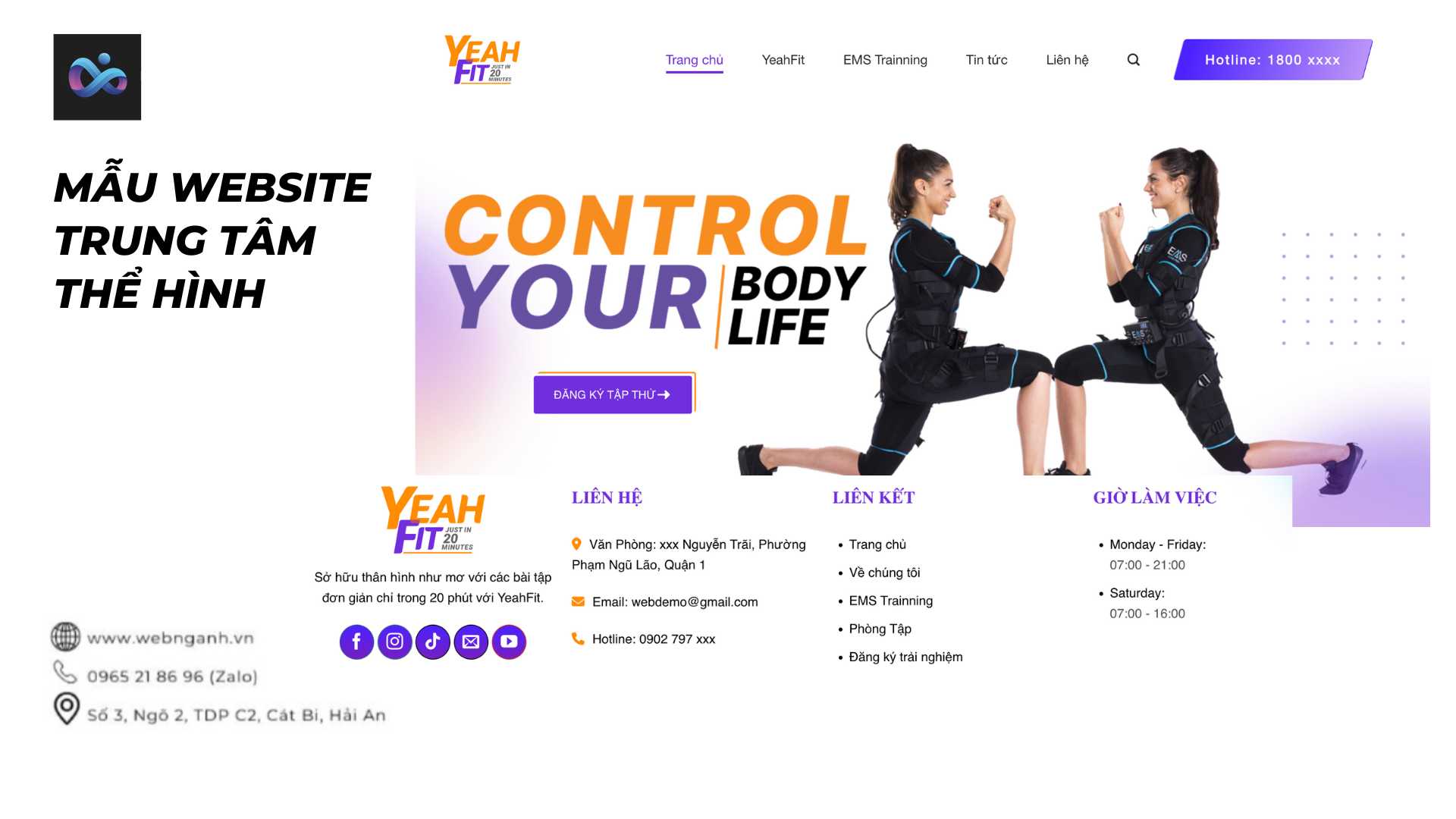 Fitness Center Website Template