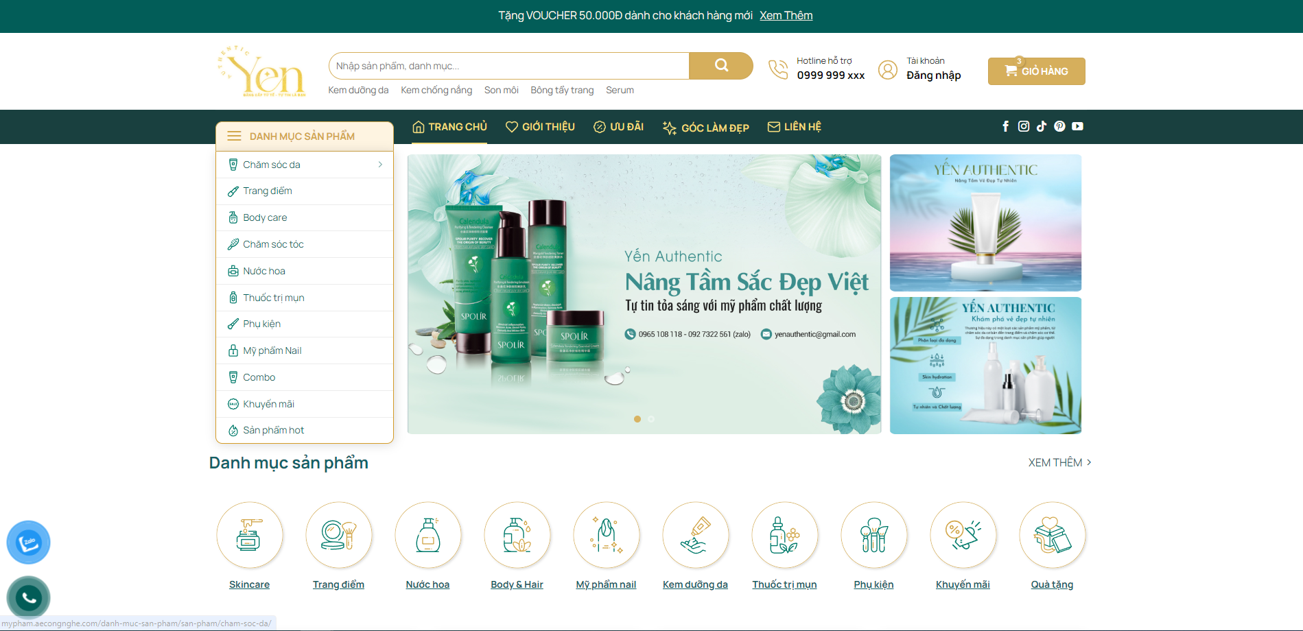 Cosmetics Website Template